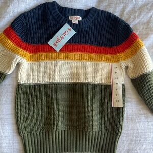 Cat & Jack Multicolor Striped Sweater- new with tags! 3T toddler Boy